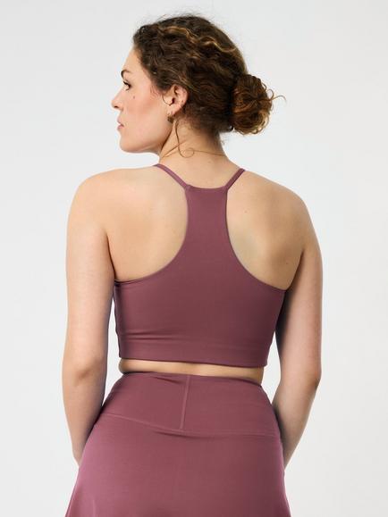 Girlfriend Collective Cleo Sports Bra, Fig - view 2, Fig