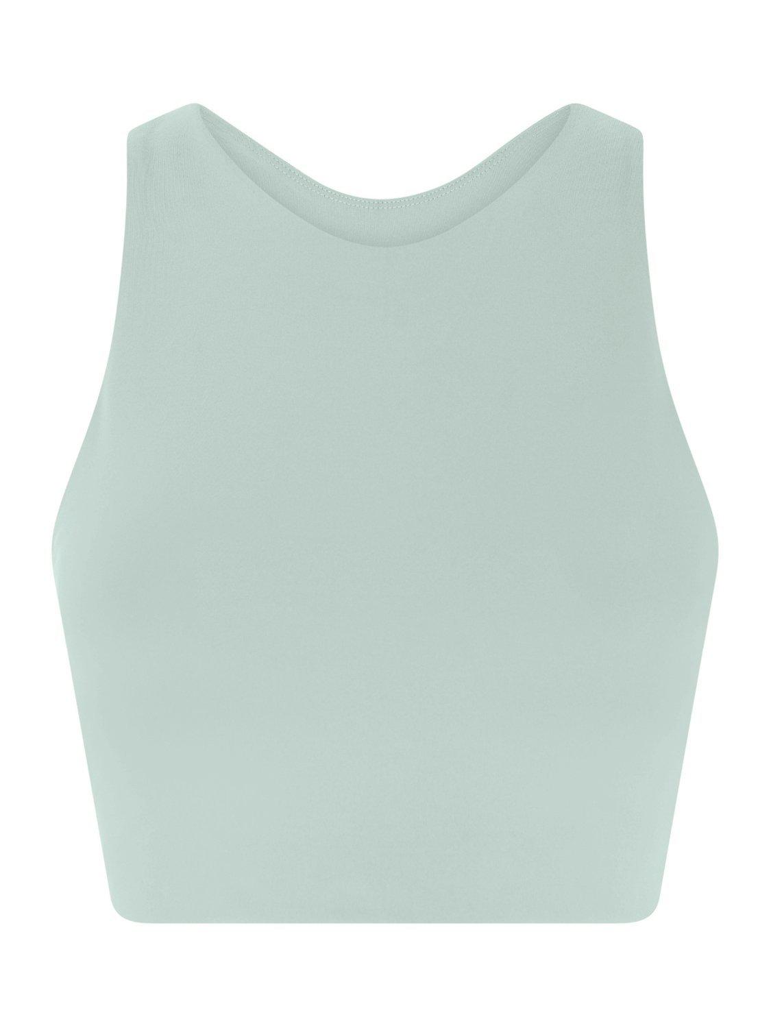 Product image 5 of 6, which shows Girlfriend Collective Dylan Cropped Sports Bra, Atmosphere, XS