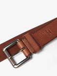 Superdry Badgeman Leather Embossed Belt, Tan