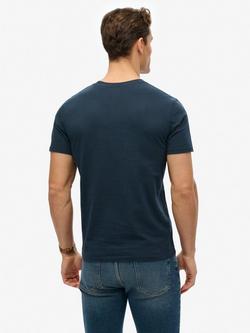 Superdry Embroidered Vintage Logo T-Shirt - view 2, Eclipse Navy/Fuchsia