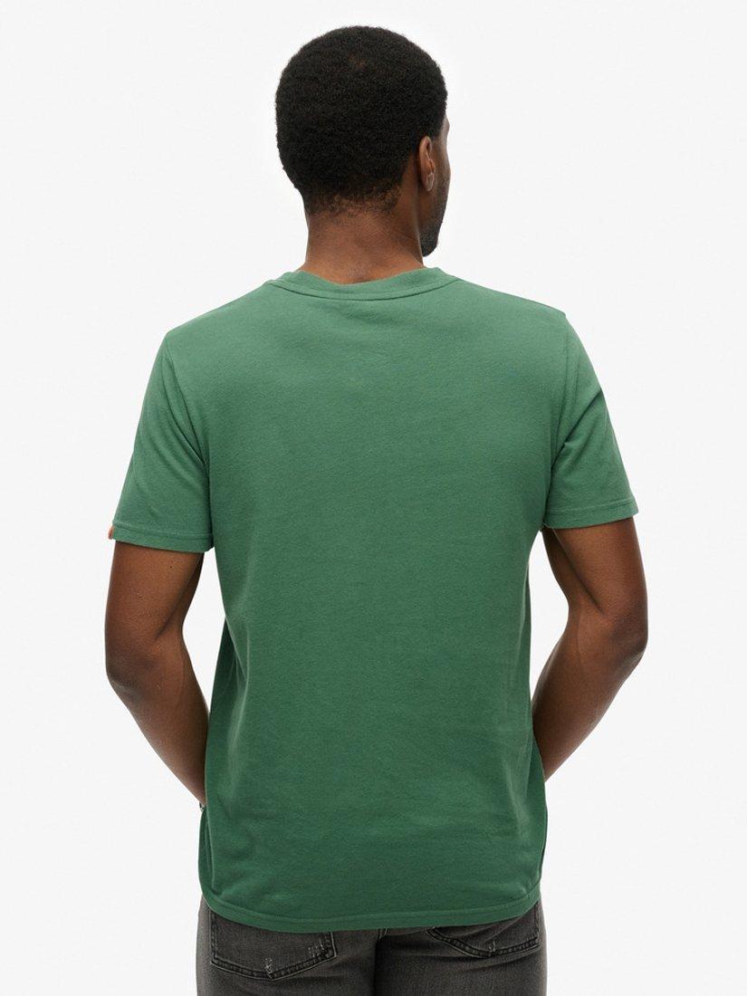 Product image 2 of 5, which shows Superdry Embroidered Vintage Logo T-Shirt, International Pine/Yellow, S