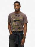 Superdry Osaka Loose T-Shirt, Dusty Brown/Multi
