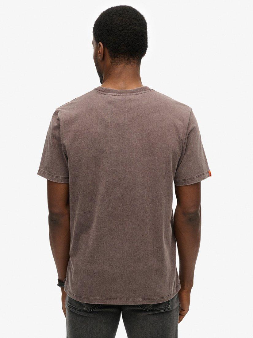 Product image 2 of 5, which shows Superdry Osaka Loose T-Shirt, Dusty Brown/Multi, S