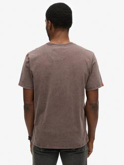 Superdry Osaka Loose T-Shirt, Dusty Brown/Multi - view 2, Dusty Brown/Multi