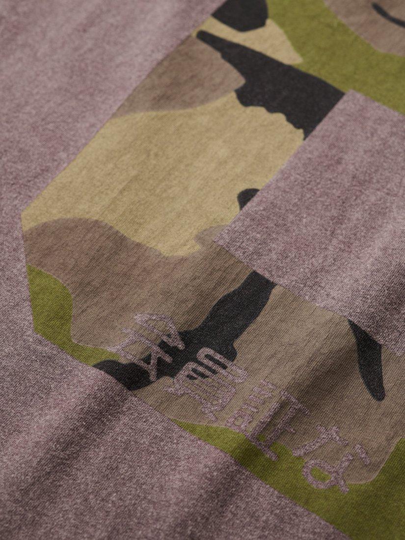Product image 5 of 5, which shows Superdry Osaka Loose T-Shirt, Dusty Brown/Multi, S