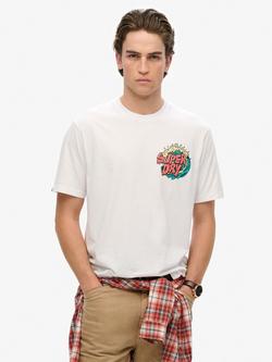 Superdry Outdoor Narrative Loose T-Shirt, Optic/Multi, Optic/Multi