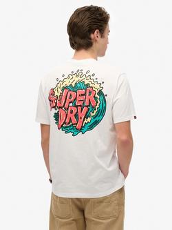 Superdry Outdoor Narrative Loose T-Shirt, Optic/Multi - view 2, Optic/Multi
