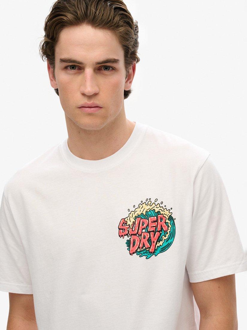 Product image 4 of 4, which shows Superdry Outdoor Narrative Loose T-Shirt, Optic/Multi, S