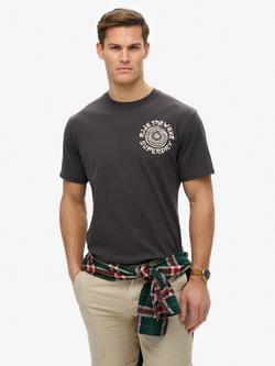 Superdry Outdoor Narrative Loose T-Shirt, Bison Black, Bison Black