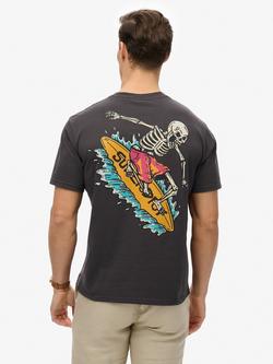 Superdry Outdoor Narrative Loose T-Shirt, Bison Black - view 2, Bison Black