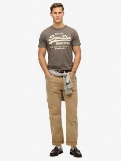 Superdry Organic Cotton Vintage Logo T-Shirt, Vintage Black