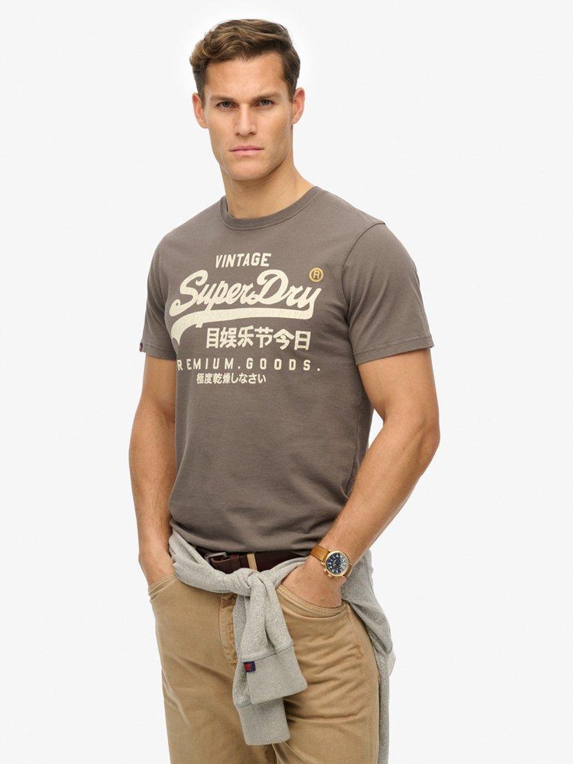 Product image 3 of 5, which shows Superdry Organic Cotton Vintage Logo T-Shirt, Vintage Black, S