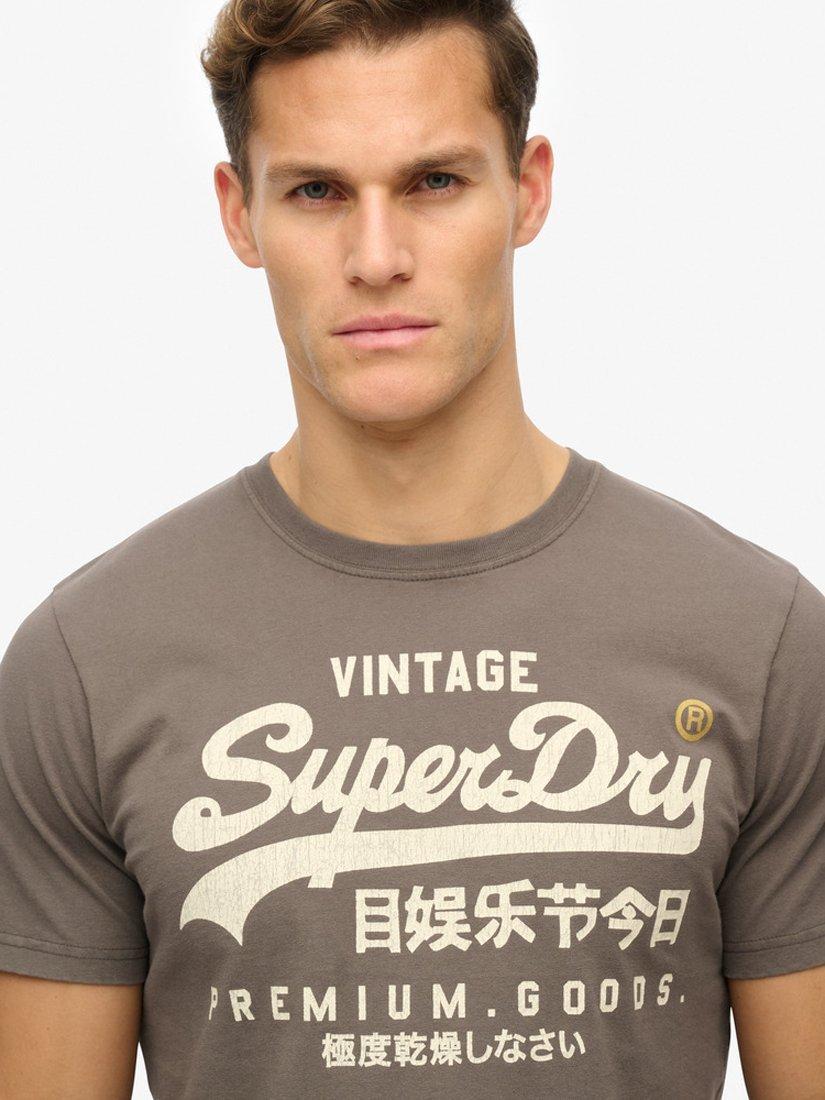 Product image 4 of 5, which shows Superdry Organic Cotton Vintage Logo T-Shirt, Vintage Black, S