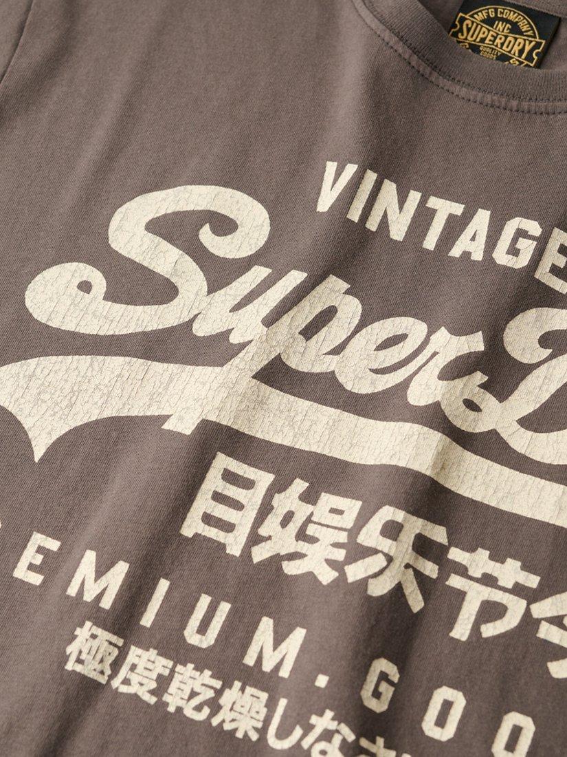 Product image 5 of 5, which shows Superdry Organic Cotton Vintage Logo T-Shirt, Vintage Black, S