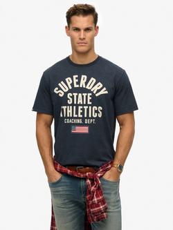 Superdry Organic Cotton Vintage Logo T-Shirt, Blue Bottle