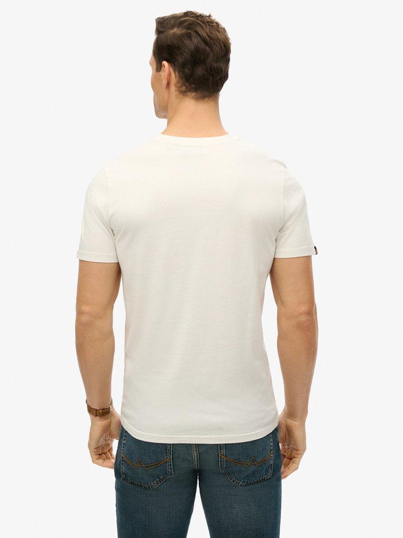 Product image 2 of 5, which shows Superdry Organic Cotton Vintage Logo T-Shirt, Bone White, S