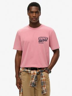 Superdry Trade Tools Loose T-Shirt, Mesa Rose Pink
