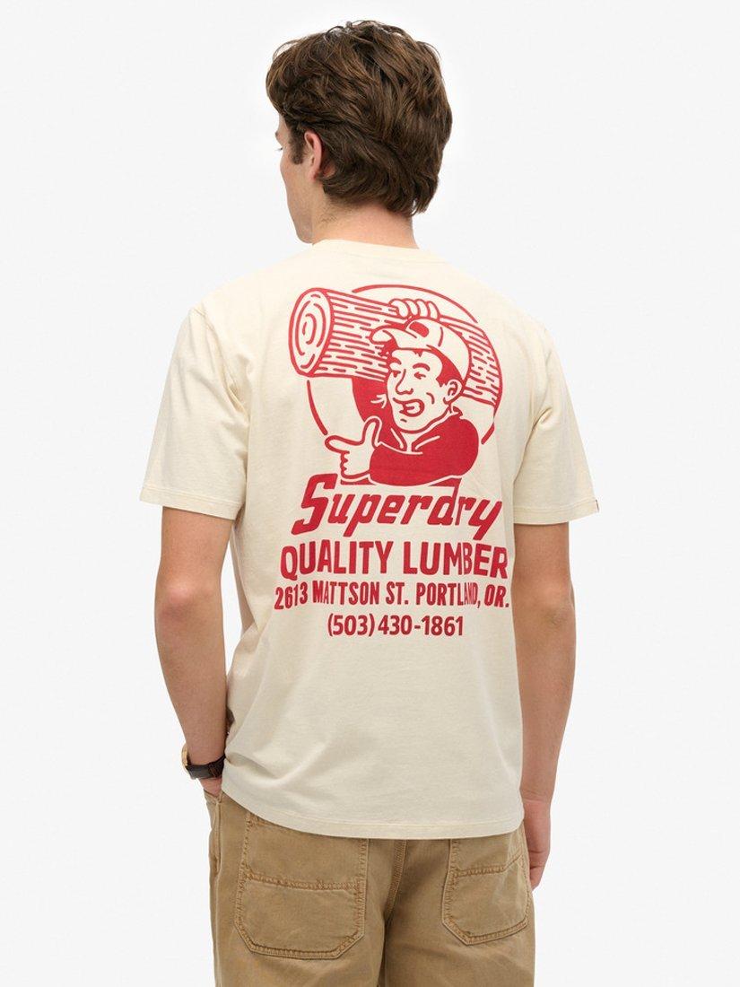 Product image 2 of 5, which shows Superdry Trade Tools Loose T-Shirt, Riff White, S
