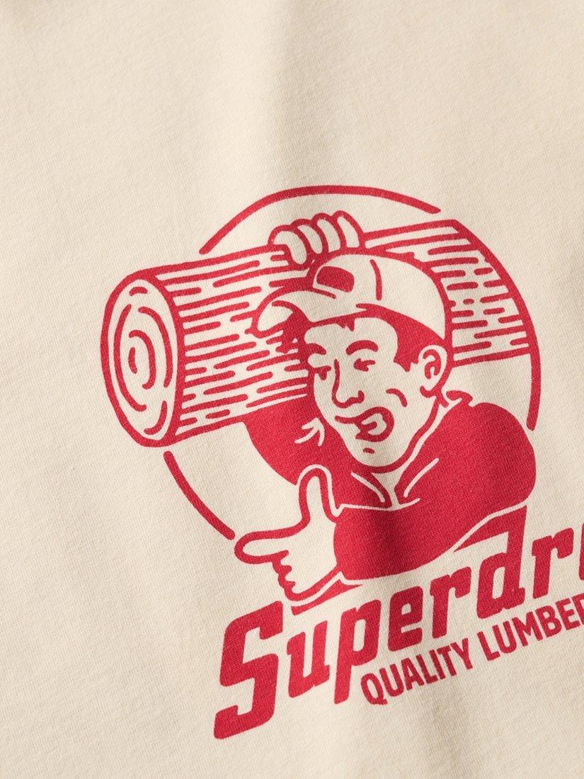 Product image 5 of 5, which shows Superdry Trade Tools Loose T-Shirt, Riff White, S