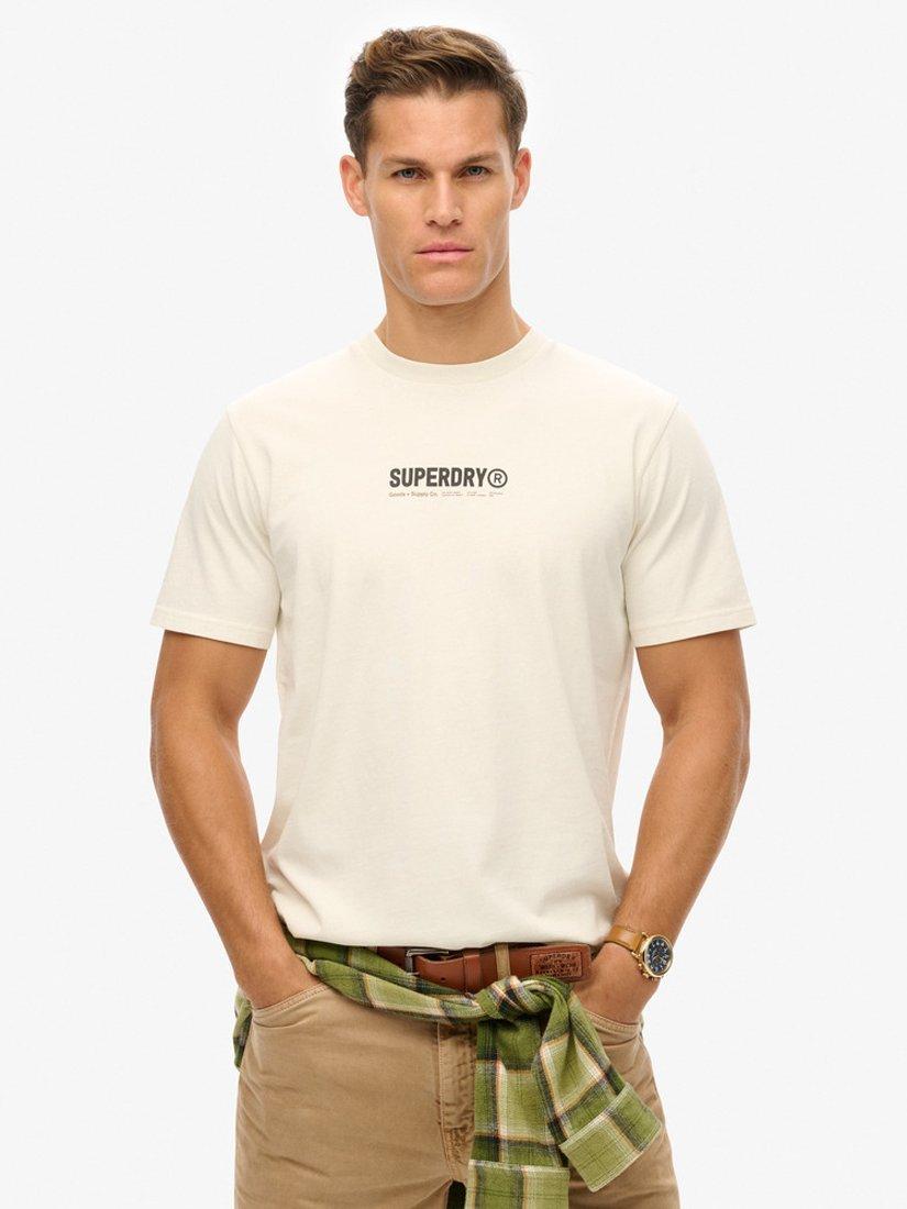 Product image 1 of 5, which shows Superdry Utility Sport Graphic T-Shirt, New Chalk White, S