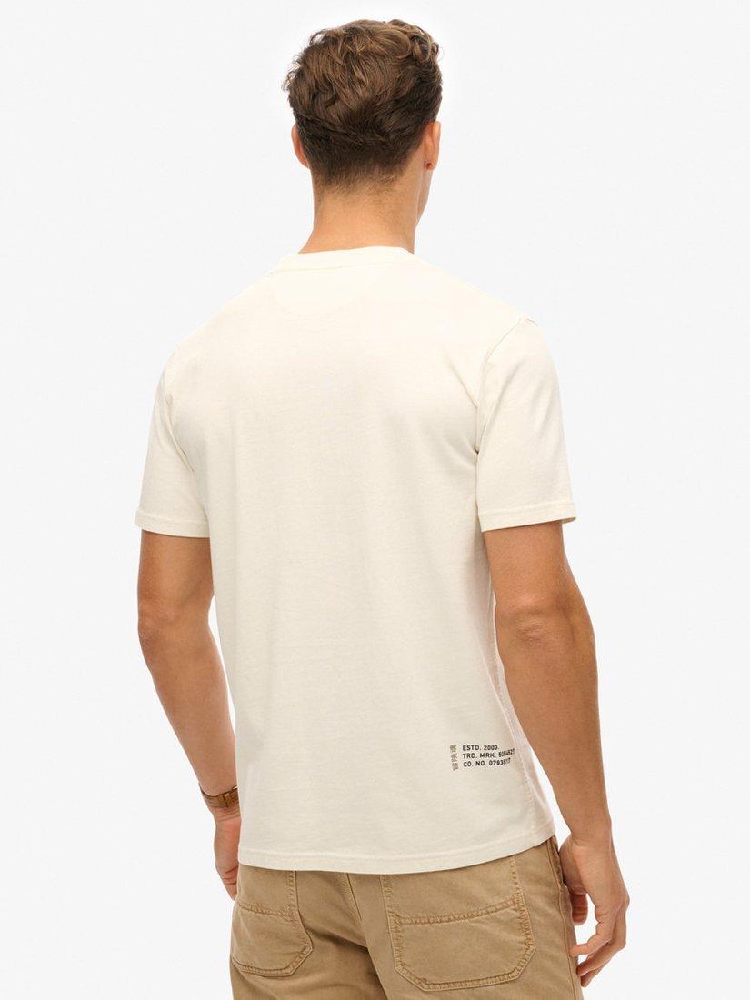Product image 2 of 5, which shows Superdry Utility Sport Graphic T-Shirt, New Chalk White, S