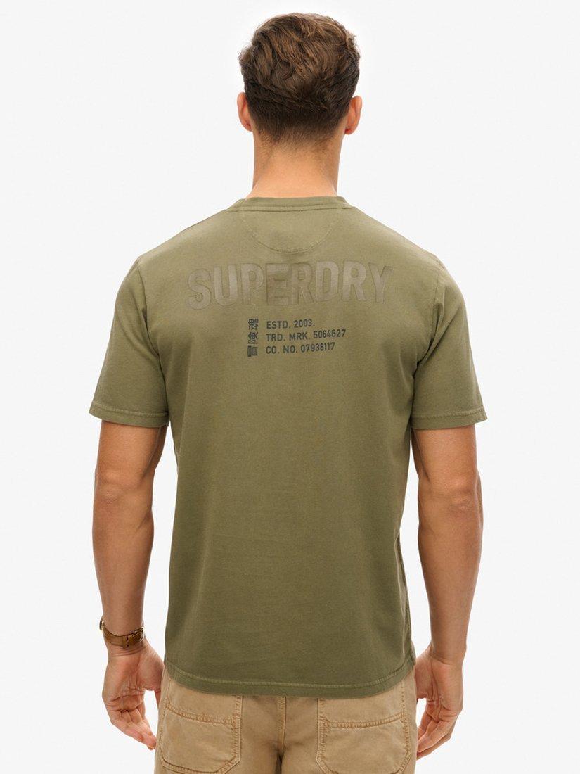 Product image 2 of 5, which shows Superdry Utility Sport Graphic T-Shirt, Olive Night Green, S