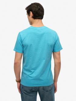 Superdry Vintage Logo Neon Relaxed T-Shirt, Neon Sky Blue - view 2, Neon Sky Blue
