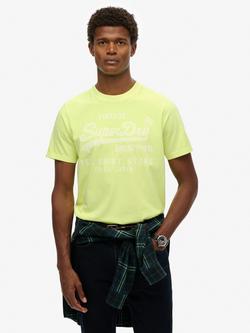 Superdry Vintage Logo Neon Relaxed T-Shirt, Dry Fluro Yellow, Dry Fluro Yellow