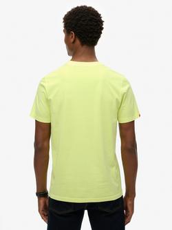 Superdry Vintage Logo Neon Relaxed T-Shirt, Dry Fluro Yellow - view 2, Dry Fluro Yellow