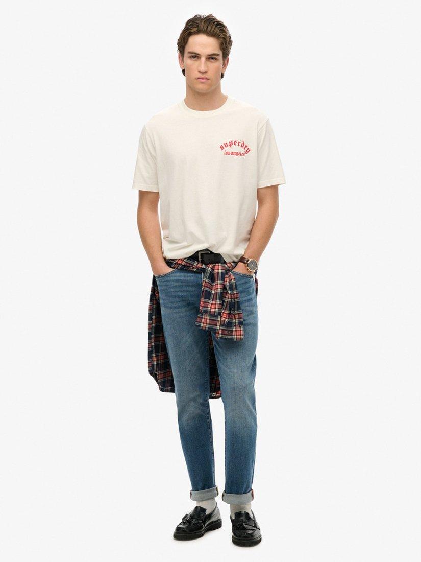 Product image 3 of 5, which shows Superdry Neo Trad Tattoo Loose T-Shirt, Bone White, S