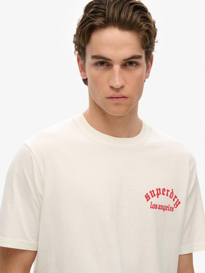Product image 4 of 5, which shows Superdry Neo Trad Tattoo Loose T-Shirt, Bone White, S