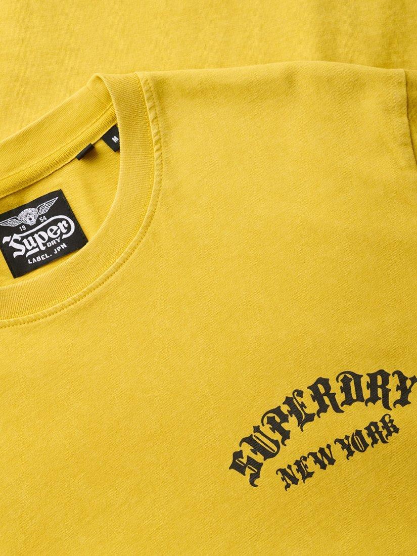 Product image 5 of 5, which shows Superdry Neo Trad Tattoo Loose T-Shirt, Oil Yellow, S