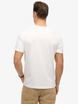 Superdry Cotton Regular Fit Short Sleeve Micro Logo T-Shirt, Bone White - view 2, Bone White