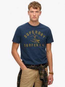 Superdry Lo-fi Outdoor Relaxed T-Shirt, Nautical Navy, Nautical Navy