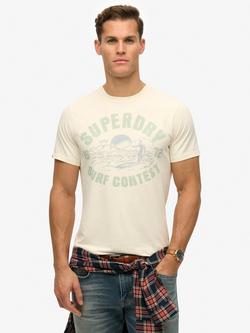 Superdry Lo-fi Outdoor Relaxed T-Shirt, Cream, Cream
