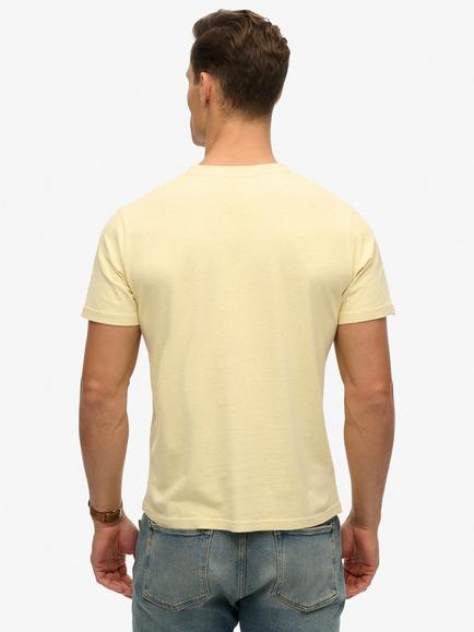 Superdry Lo-fi Outdoor Mono Relaxed Fit Short Sleeve Graphic T-Shirt, Laguna Yellow Marl - view 2, Laguna Yellow Marl