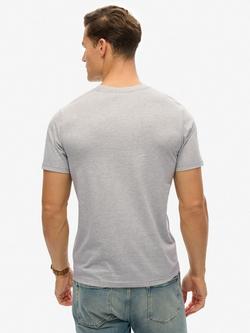 Superdry Vintage Logo Embroidered Relaxed T-Shirt, Grey Marl - view 2, Grey Marl