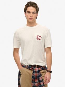 Superdry Merchant Store Collection Cotton Regular Fit Short Sleeve Graphic T-Shirt, Off White, Off White