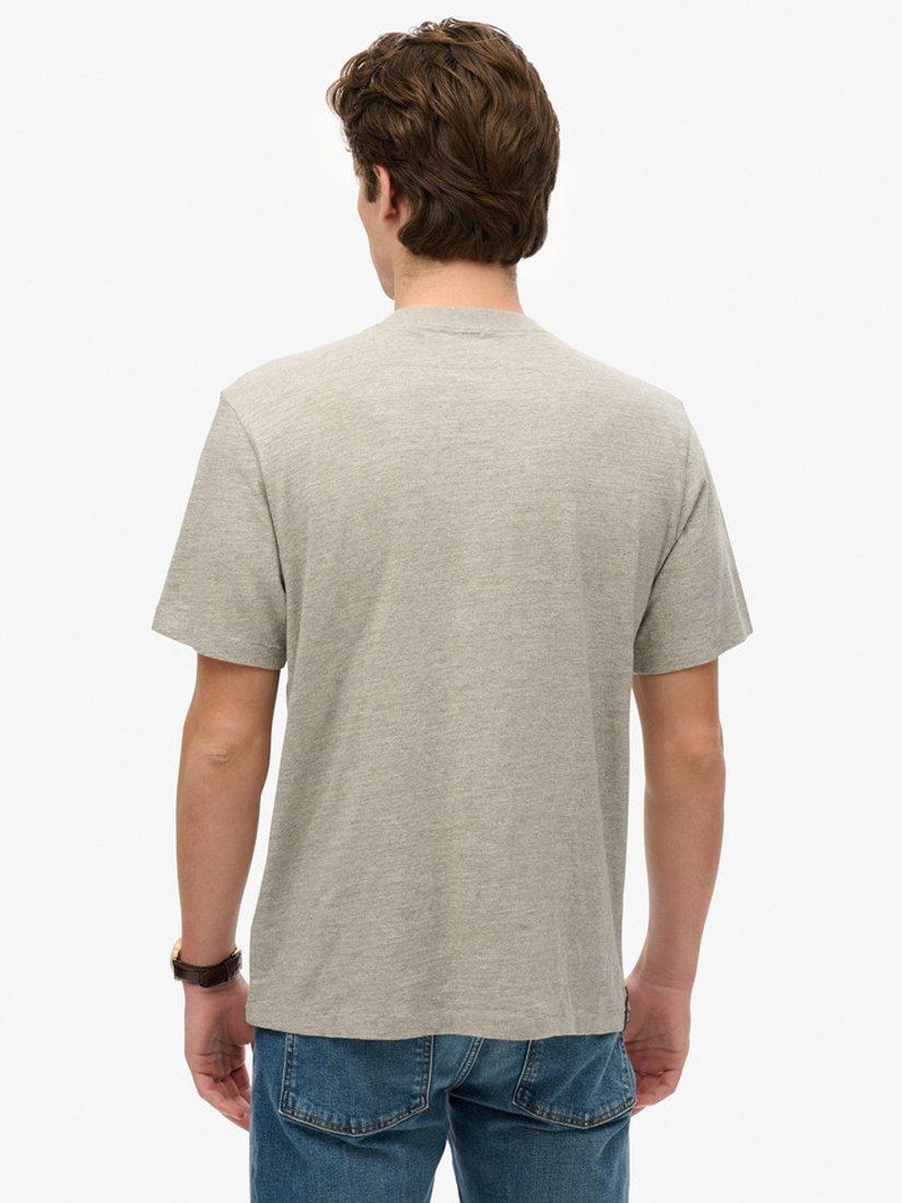 Product image 2 of 5, which shows Superdry Merchant Store Collection Cotton Regular Fit Short Sleeve Graphic T-Shirt, Vintage Grey, S