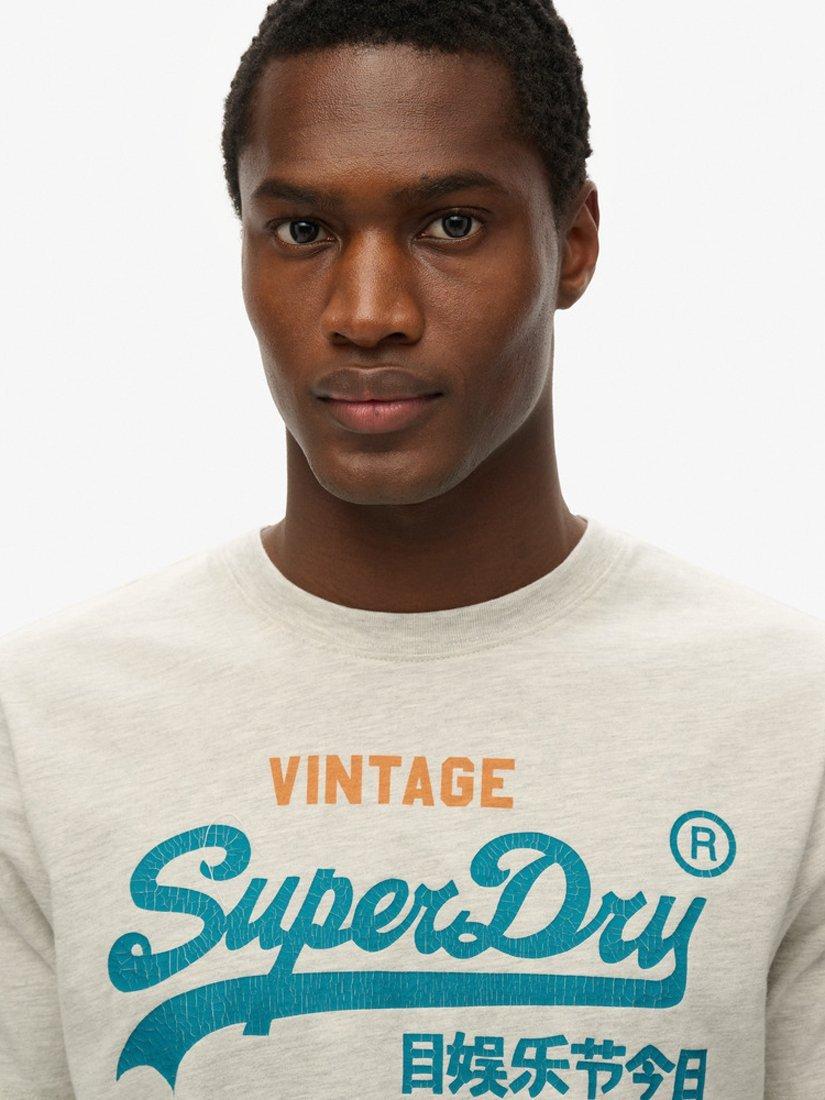 Product image 4 of 5, which shows Superdry Cotton Blend Regular Fit Short Sleeve Graphic Cali T-Shirt, Quanticogryjaspemarl, S