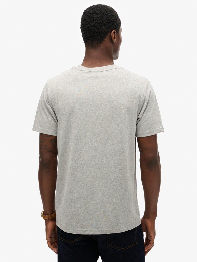 Product image 2 of 5, which shows Superdry Vintage Logo Heritage Relaxed T-Shirt, College Grey Marl, S