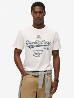 Superdry Workwear Washed Relaxed T-Shirt, Optic, Optic
