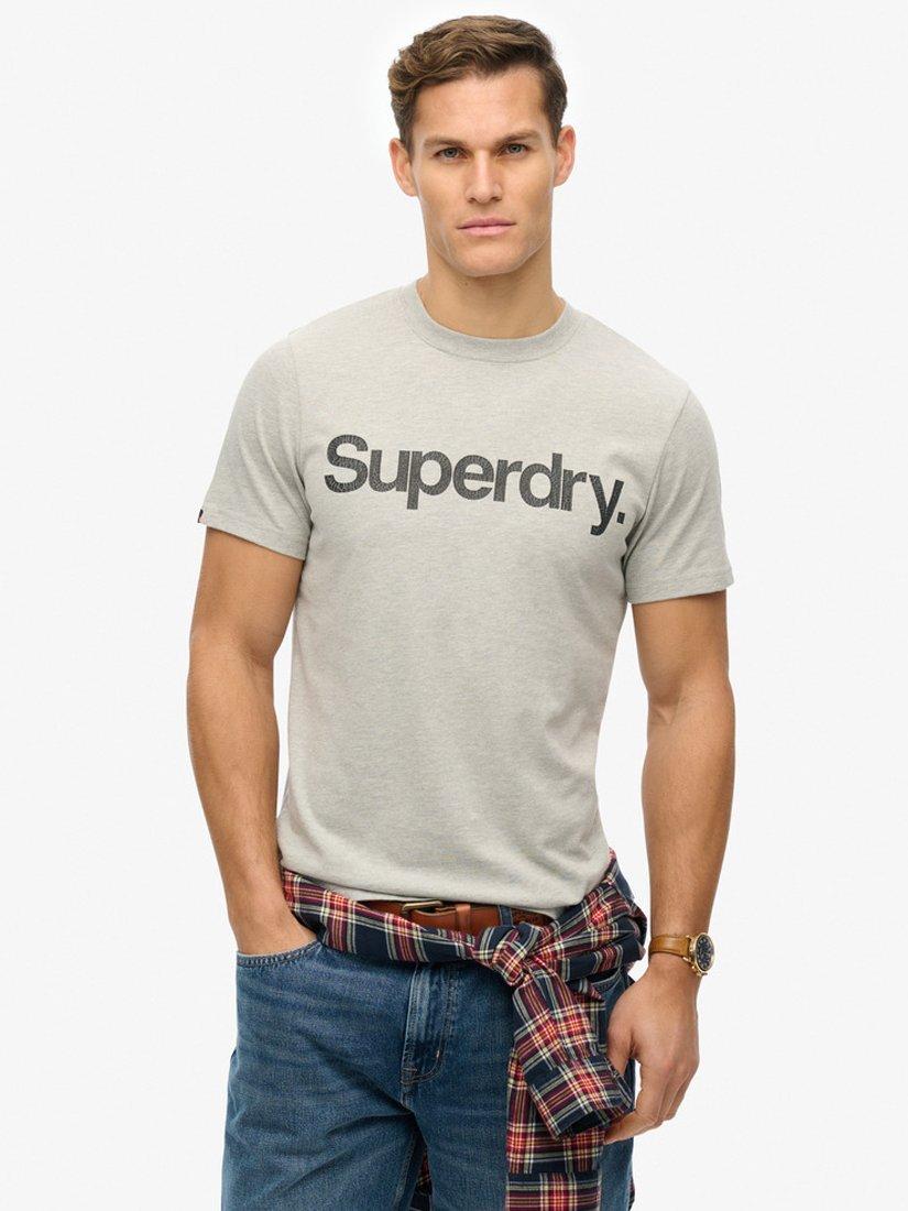 Product image 3 of 5, which shows Superdry Core Logo T-Shirt, Grey Marl, S