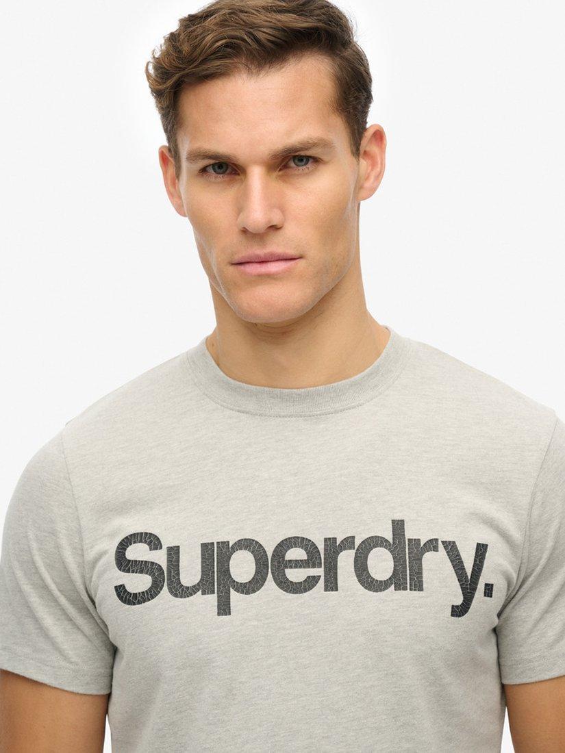 Product image 4 of 5, which shows Superdry Core Logo T-Shirt, Grey Marl, S