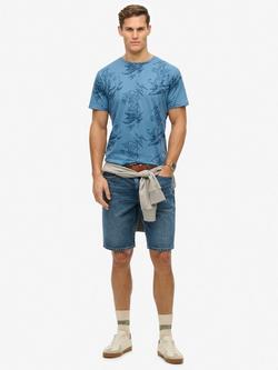 Superdry Classic Essential Printed T-Shirt, Blue