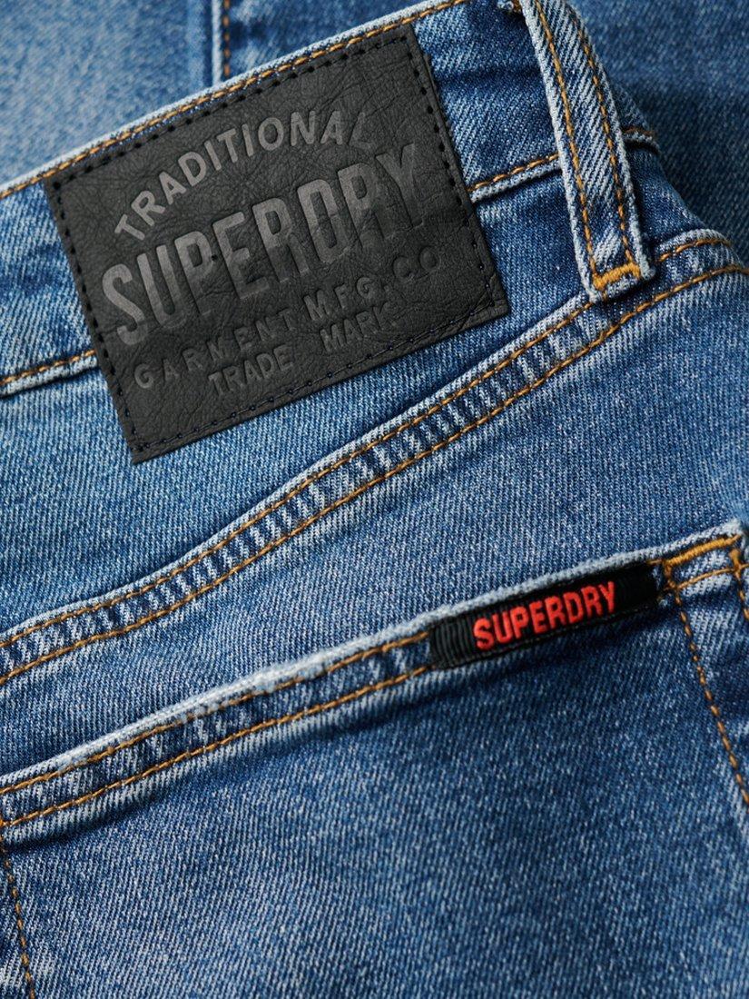 Product image 4 of 7, which shows Superdry Vintage Slim Straight Jeans, Elkhorn Mid Blue, W30/L30