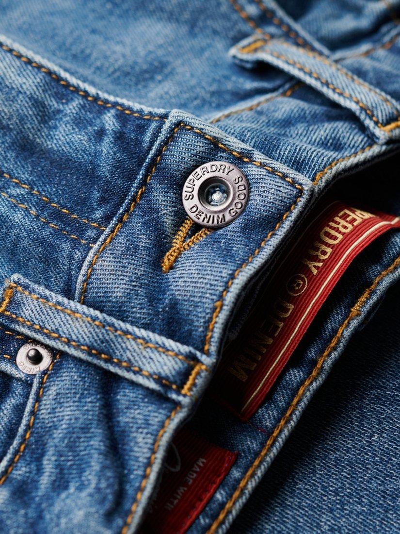 Product image 7 of 7, which shows Superdry Vintage Slim Straight Jeans, Elkhorn Mid Blue, W30/L30