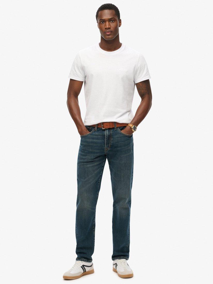 Product image 1 of 6, which shows Superdry Vintage Slim Straight Jeans, Viper Vintage Indigo, W30/L30