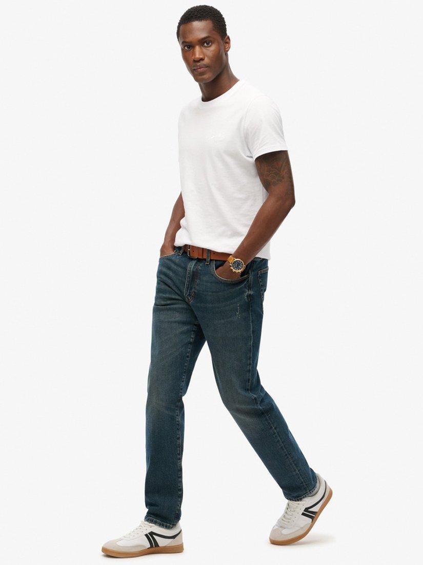 Product image 3 of 6, which shows Superdry Vintage Slim Straight Jeans, Viper Vintage Indigo, W30/L30