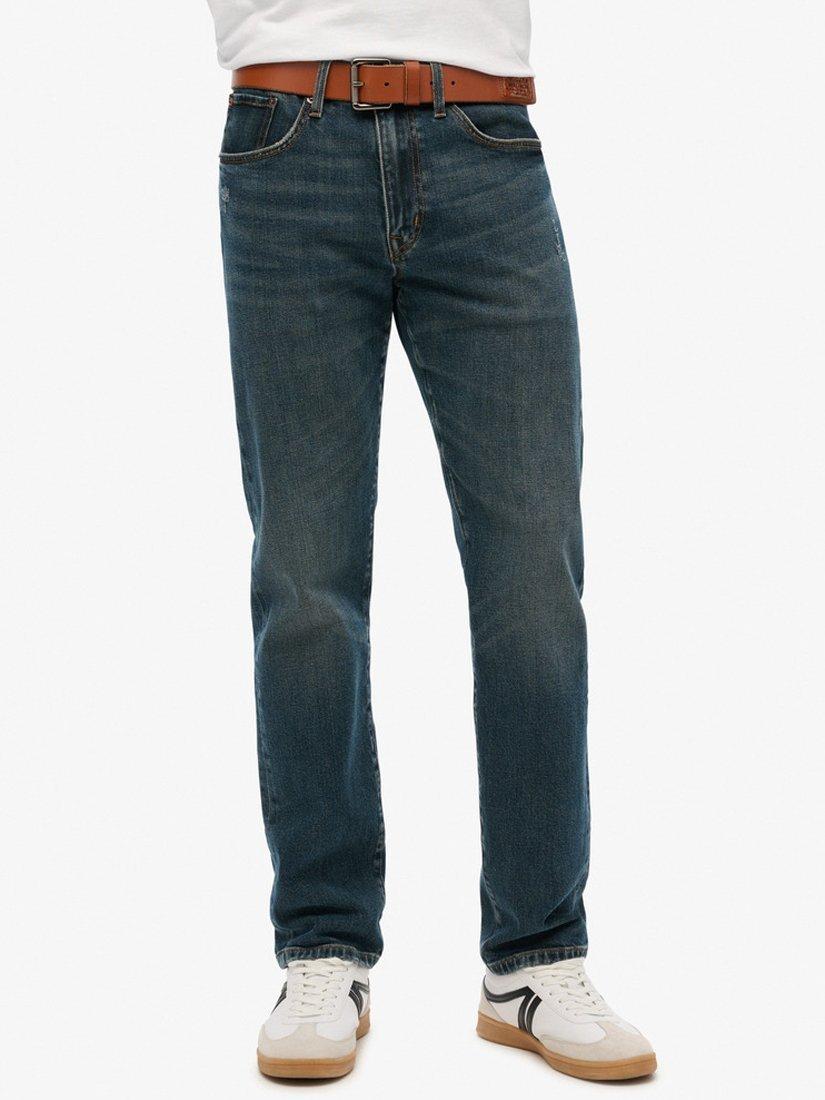 Product image 4 of 6, which shows Superdry Vintage Slim Straight Jeans, Viper Vintage Indigo, W30/L30